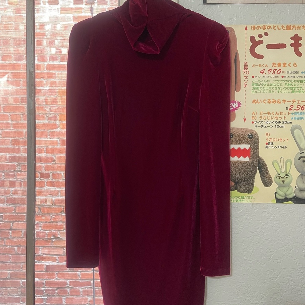 Elegant Velvet Red Dress